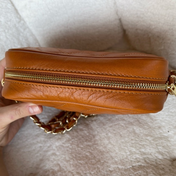 Christian Laurier Paris Quilted Genuine Leather Crossbody Bag MADE ITALY - Picture 7 of 10